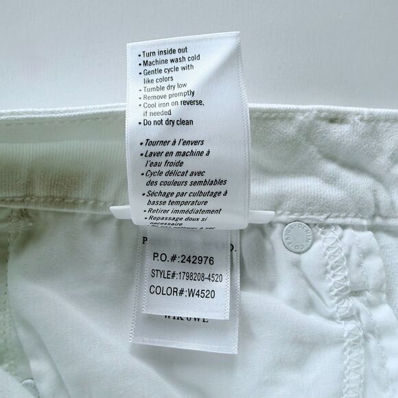 NWOT Paige Denim Women's Jax Mid-Rise Knee Length Shorts in White Size 25 - Picture 10 of 12